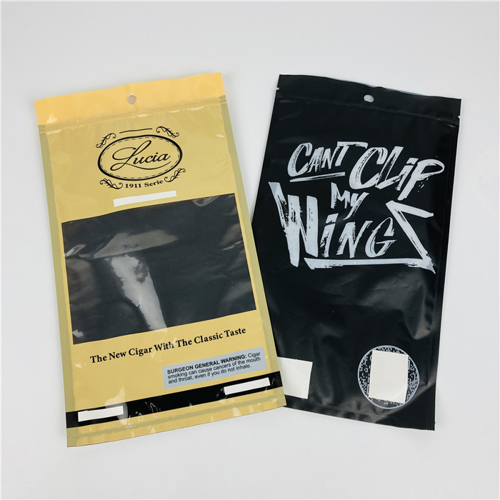 Kundenspezifischer Geruch-Beweis-Aluminiumfolie-Reißverschluss, der Plastiktaschen für Hanf-Zigarren-rauchende Blatt-stumpfe Verpackungen verpackt