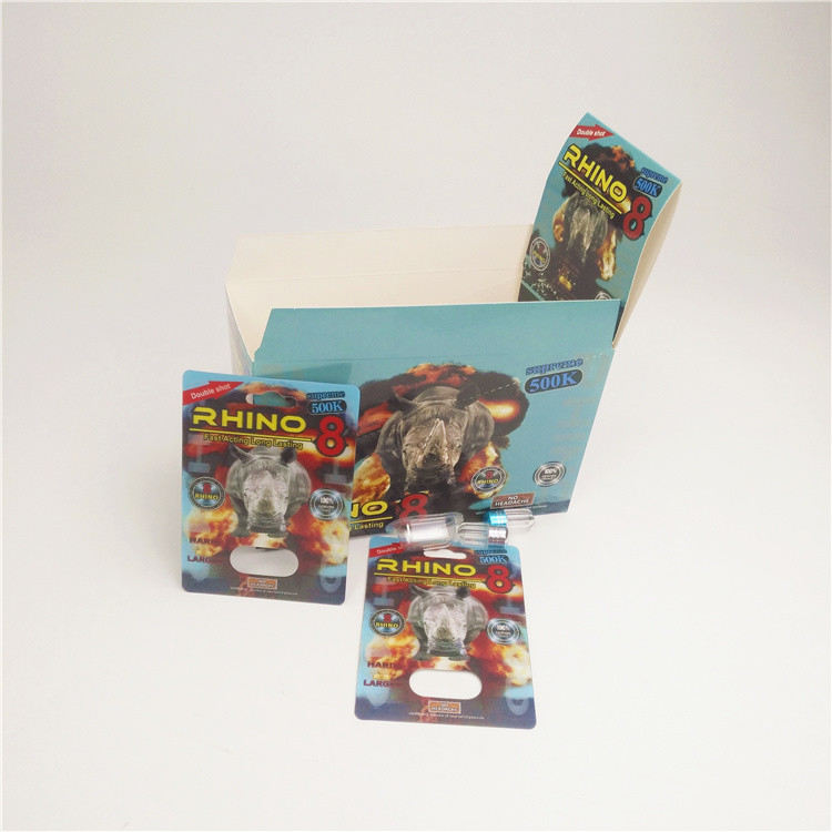 bedecken sexuelle Pillen 90mic Papierkarten für Nashorn-Magnum mit Blasen