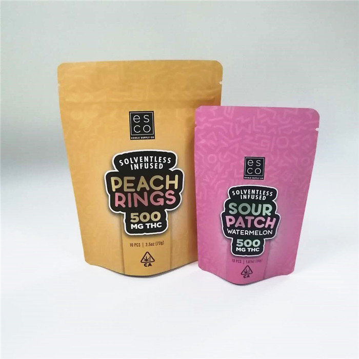 Geruch-Beweis-Beutel Cbd Thc MOPP CMYK Plastik stehen oben Reißverschluss-Beutel