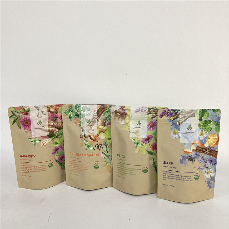 Cmyk 1.2C MPET stehen oben Reißverschluss-Beutel 1.5C PA für Tee/Kaffee