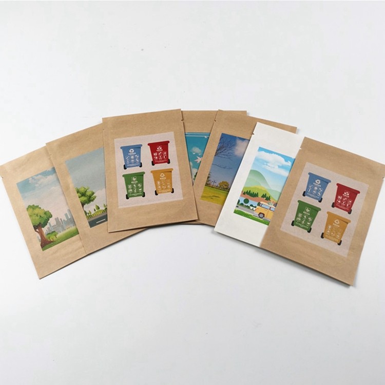 Frucht-Papier-zeichnete Verpackentasche Winkel des Leistungshebels Maisstärke SGS MOPP 50mic