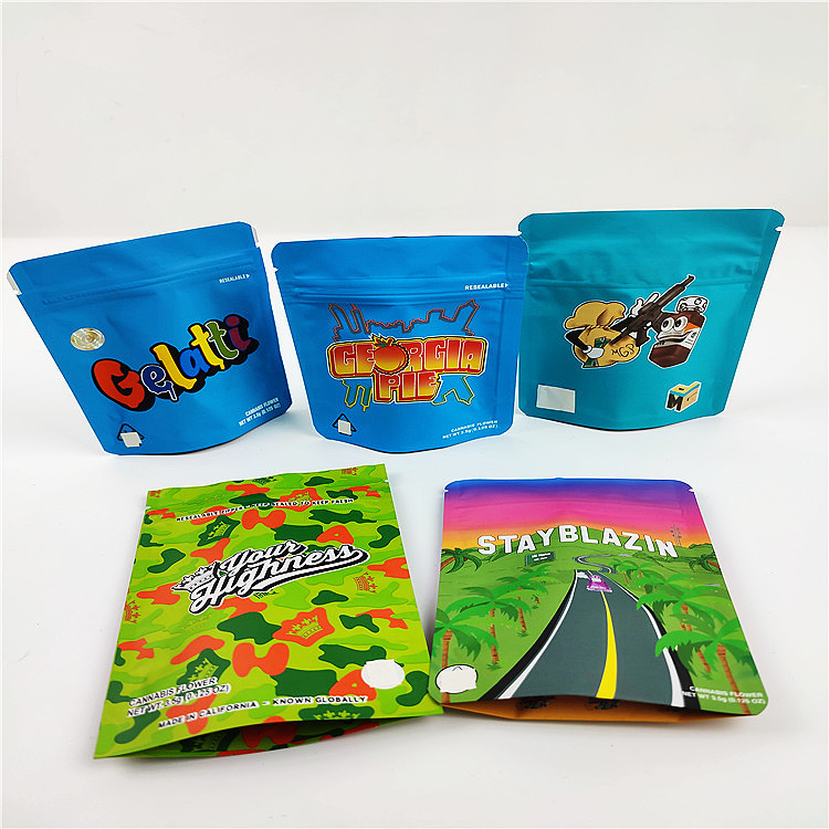 FSC BSCI CMYK Verpackenbeutel der Plätzchen-Geruch-Beweis-Taschen-3.5g CBD Plastik