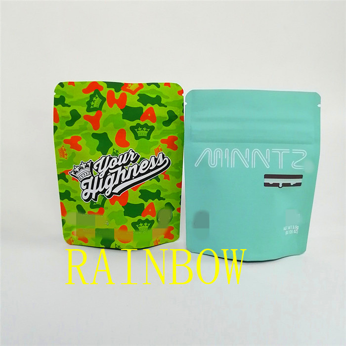 Schwarz-Matte Child Proof Zipper Packaging-Tasche der leichten Berührung 3.5g/Unkraut-Stand herauf Beutel-Verpackentasche