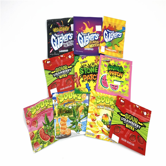 Kundenspezifischer Reißverschluss der leichten Berührung druckte Geruch-Beweis-Stand-oben Kinder-beständigen Heißsiegel Plastik-Matte Weed Design Mylar Bags