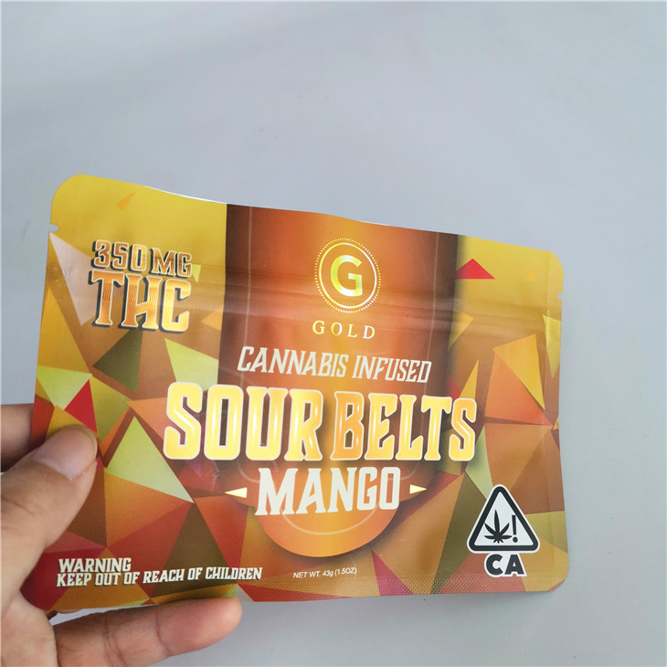 4X6 bewegt Plastik Schritt für Schritt fort Taschen, die mit Reißverschluss gezeichnete Schweizer Unkräuter THC CBD vereiteln