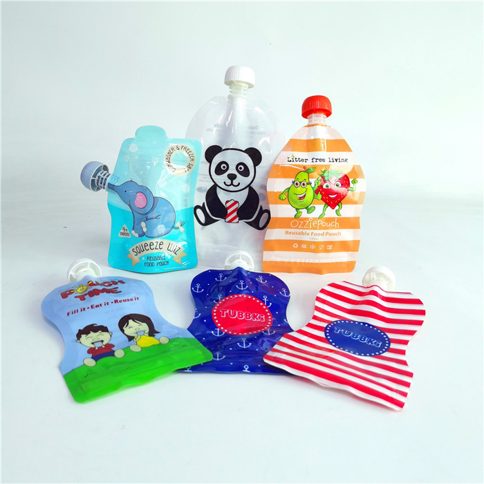 Großhandelsflüssige Beweistüllenbeutel Plastik-Plastiktasche für Saftflüssigkeit Nahrungsmittelbeutel-Verpackenpakete formte Plastik-Taschen