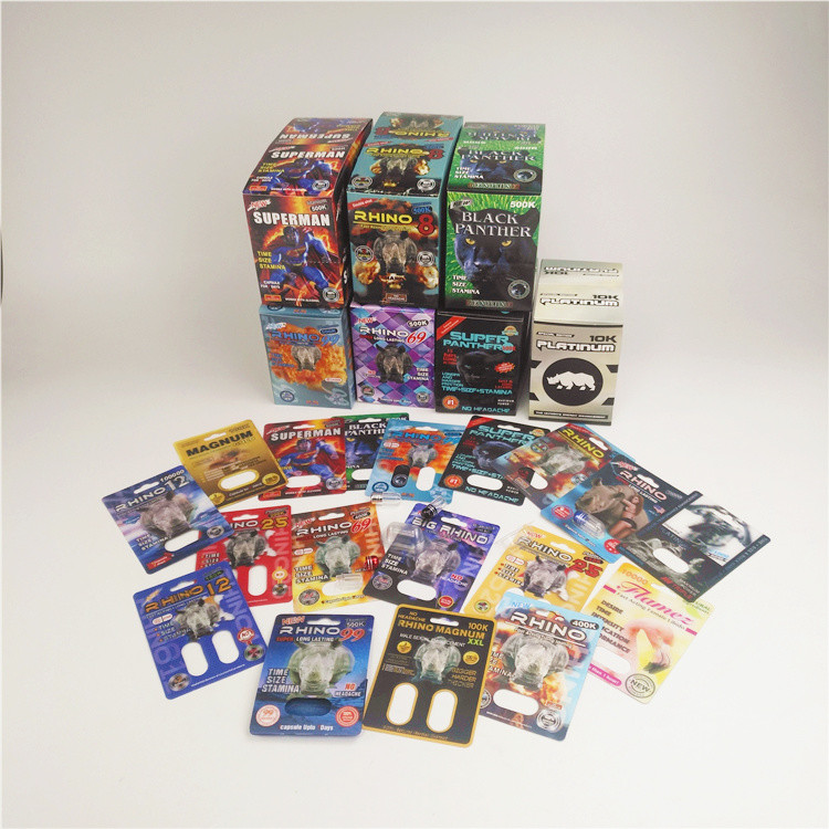 Pillen-Nashorn-Kapsel bedecken verpackendes Recyclingpapier 200mic des Papierkarten-Nashorn-7 mit Blasen