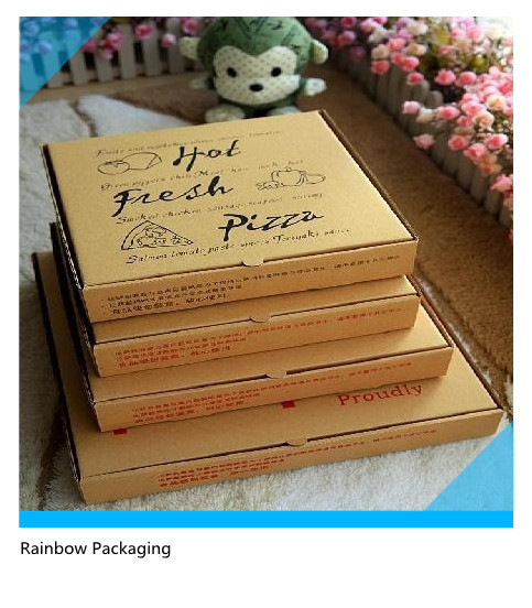 Nehmen Sie das Pizza-Papierkasten-Verpacken weg, das mit Druckoberfläche faltbar ist