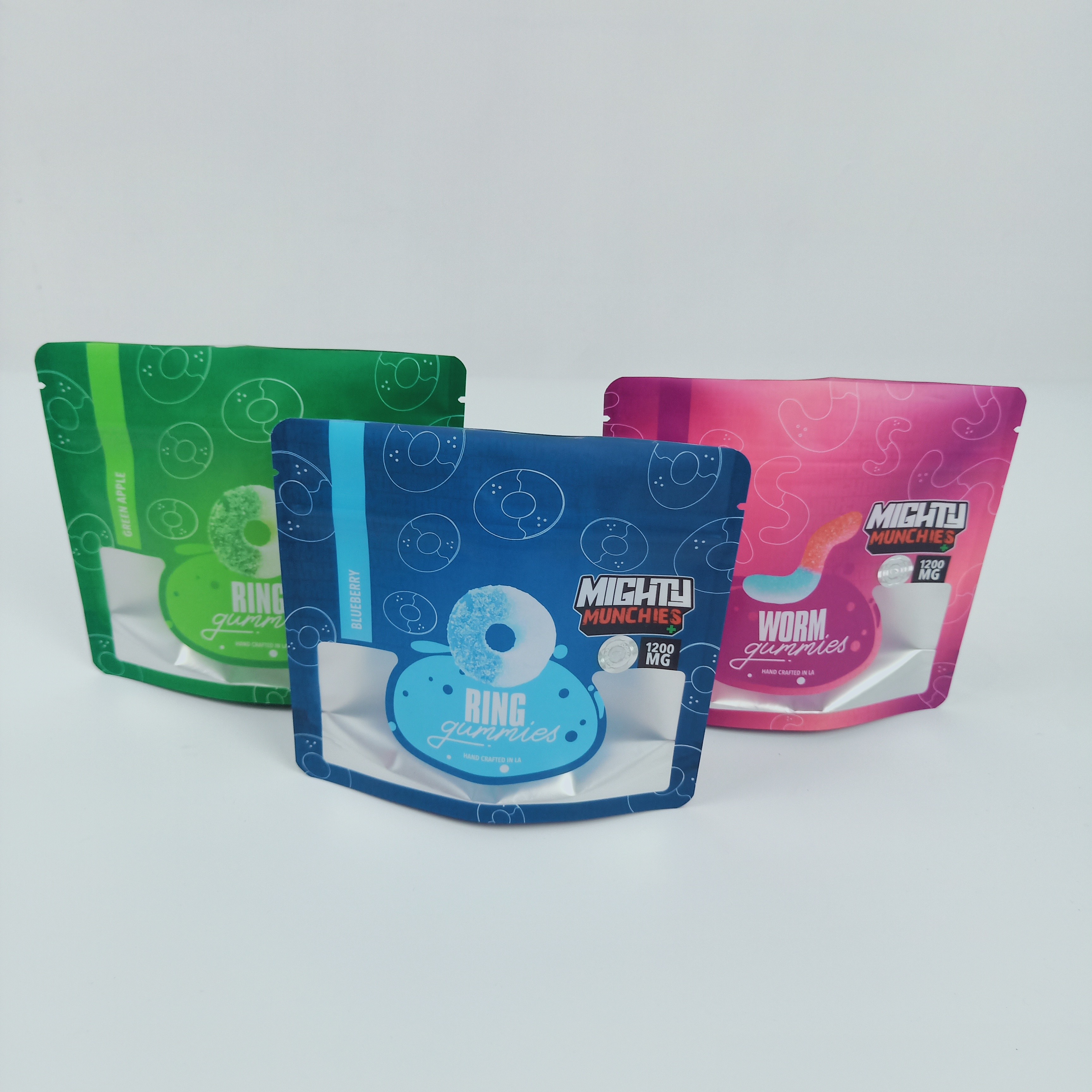 Stand-oben Reißverschluss-Tasche der Gravüren-10C stempelschnitt 3.5g 7g säubern Hanf MOPP 120mic