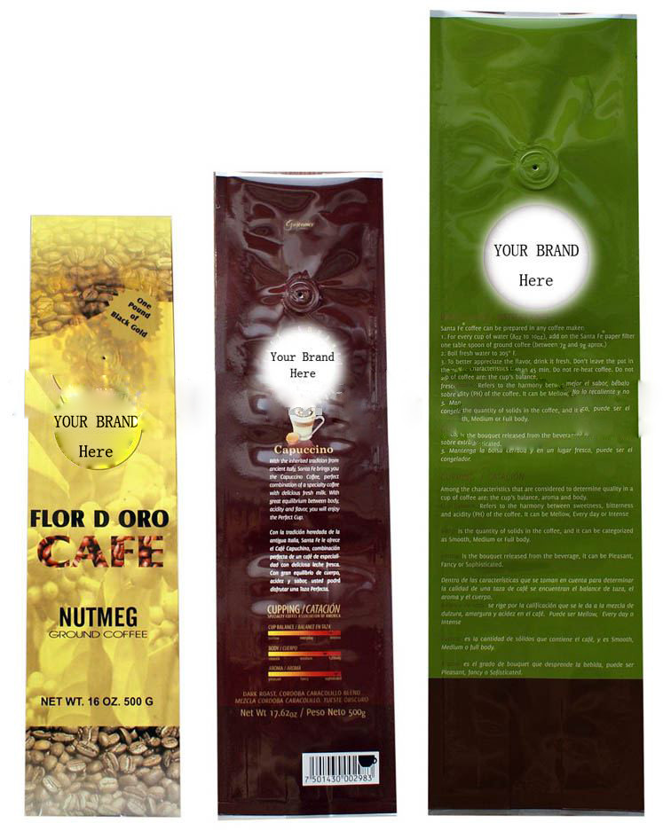 Soemhaustier/-AL/-PET Kaffee-Ventil-Folien-Tasche, die mit Zipverschluß verpackt