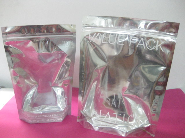 Machen Sie Spitzen-HAUSTIER/PET kosmetische Verpackentasche reißverschluss zu, die mit klarer Front recyclebar ist