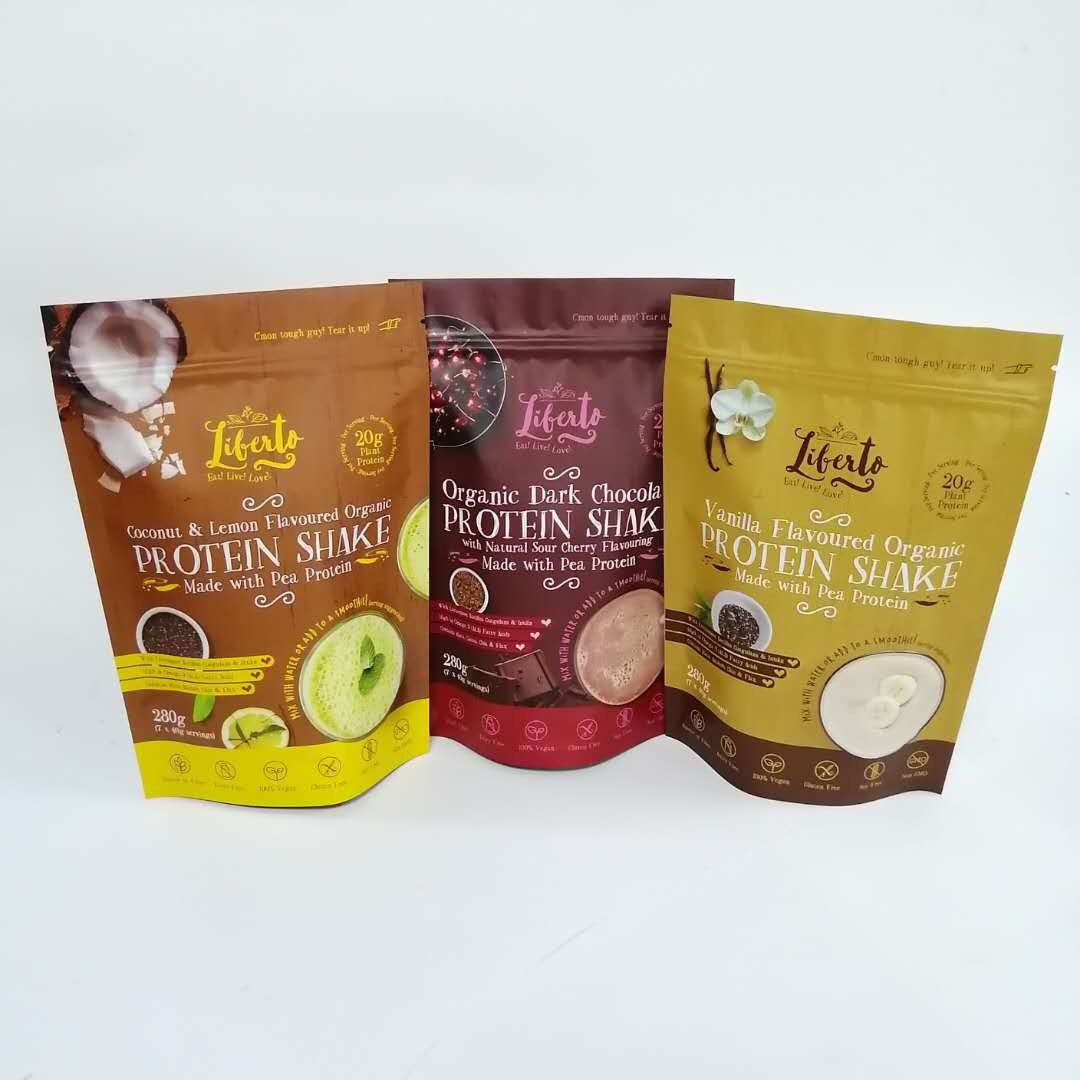 Lamellierte Aluminiumfolie-Stand-oben Taschen-Plastik-Plastik-Reißverschluss-Tasche VMPET feuchtigkeitsfest