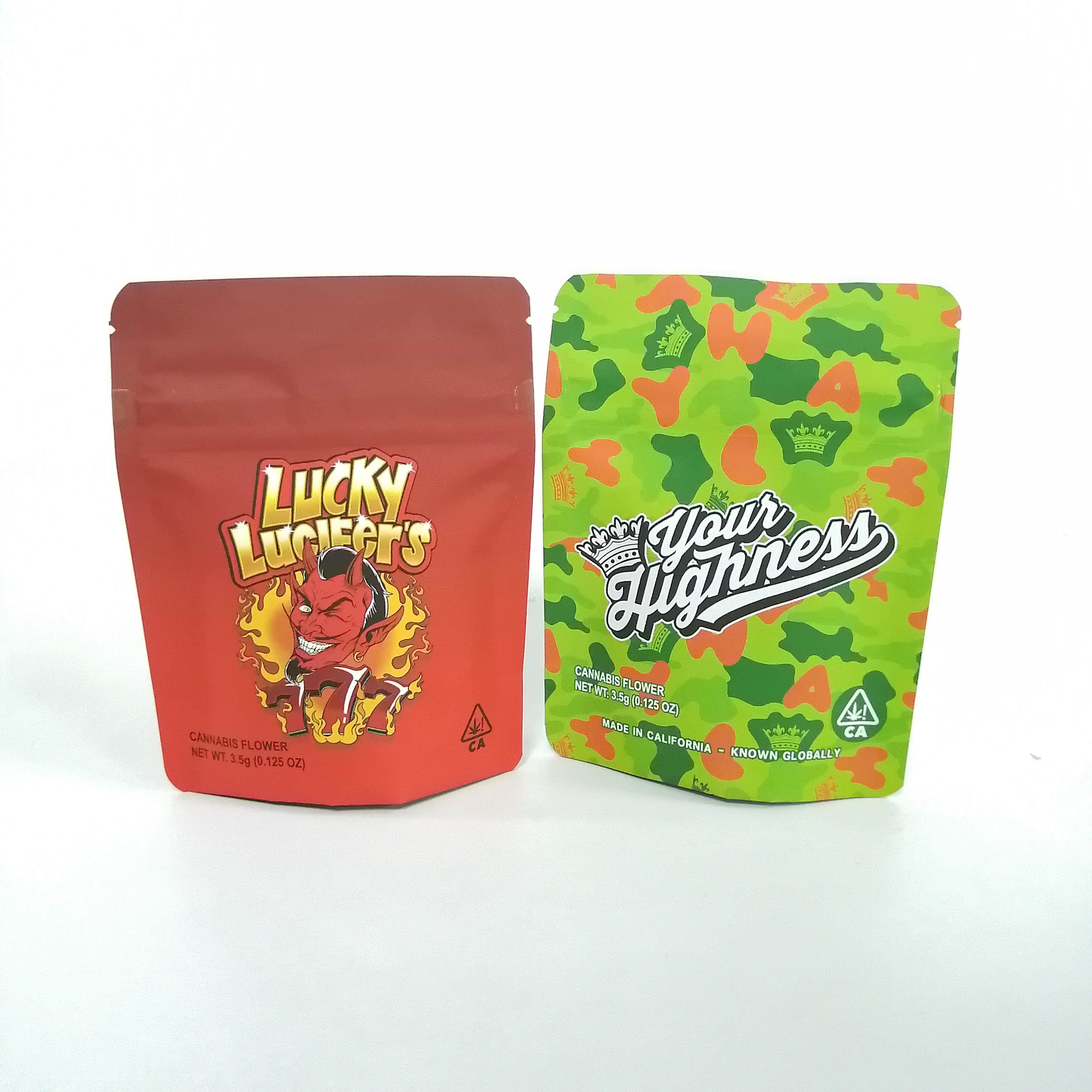 Essbare Verpackennahrung der leichten Berührung sackt 3.5g Stand oben Pochon mit Reißverschluss ein