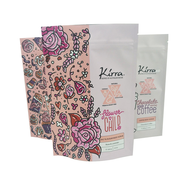 Mokka-Schokoladen-Körperpeeling MOPP VMPET tasche 10C CMYK kosmetisches Verpacken