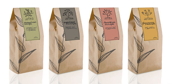 Aufbereitet, die Reißverschluss-Teebeutel druckend, die quadratisches unteres Brown verpacken