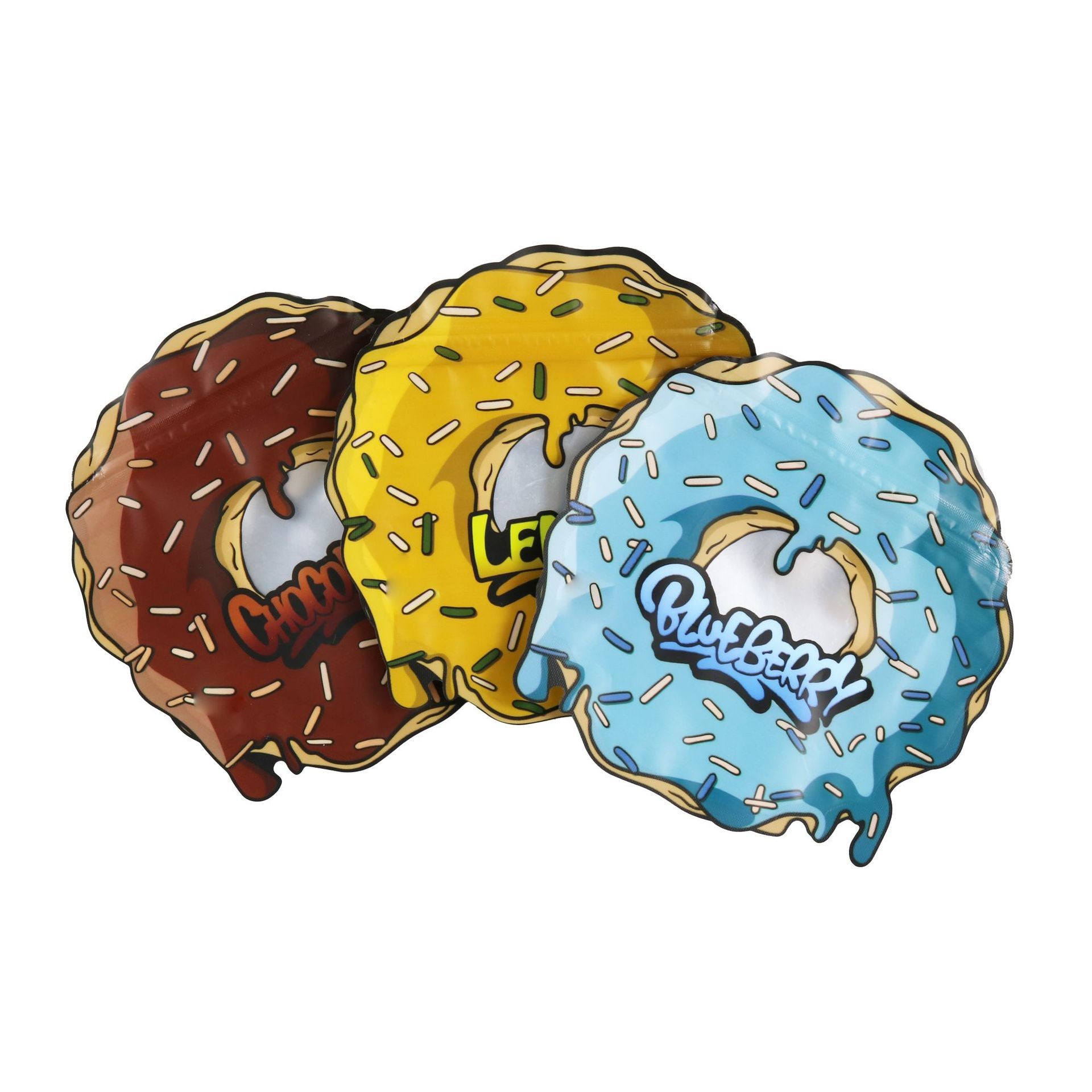 Runder Kreis-formen unregelmäßige wiederversiegelbare gestempelschnittene Plastik-Taschen-Gewohnheit 3,5 7 Gramm