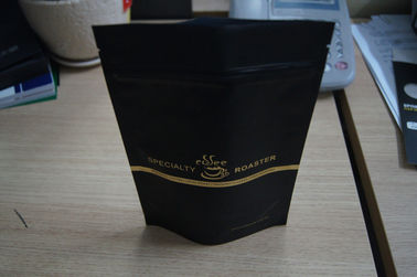 Die verpackenden Aluminiumfolie-Teebeutel/stehen oben Matt-schwarze Plastikkaffee-Tasche mit Zipverschluß