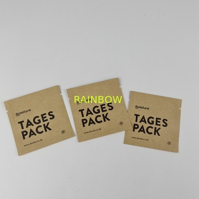 Kundenspezifische Seitendichtungs-Taschen-flacher Kraftpapier-Aluminiumfolie-Beutel Logo Heat Seals 3