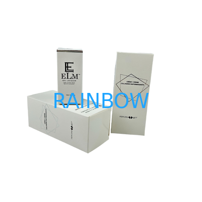 Custom White Cardboard 350g Verpackungskiste für Kosmetik mit Gravure Druck