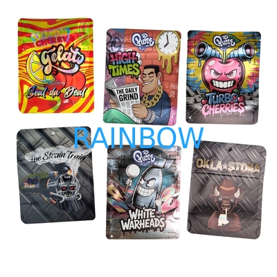 Pilz-Schokoladenstange Verpackung Kaugummi 8th Cali Food Doypack Mylar Taschen 3,5 Cali Packs Essbare Verpackungstüten 3 Seiten Siegel