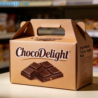 Custom Printing Goldfolie gestempelte Hochzeitsgeschenkbox mit klarem Fenster für Süßigkeiten und Schokolade