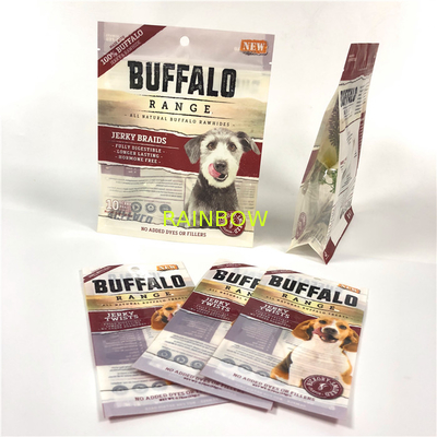 Heiß versiegelter kundengebundene Farbe Nahrung- für Haustierebeutel-Seite Guseet Plastiktrick Logo-CMYK